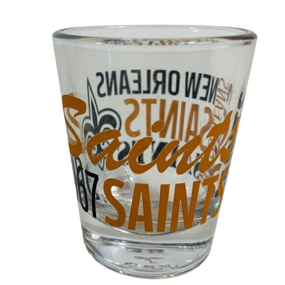 Sports Spot Glasses Set of 4 Cleveland Indians Pro Football WWF Saints Man Cave - Picture 3 of 6